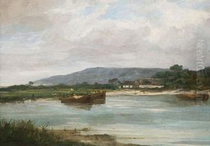 Barques Au Bord De L'etang Barques Au Bord De L'etang