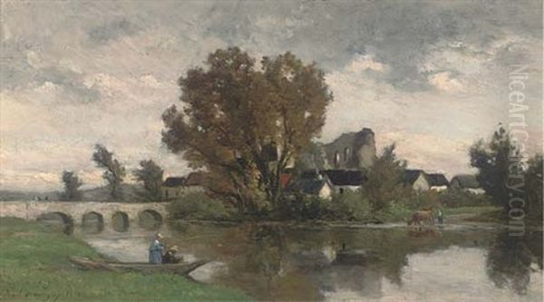 Pecheurs Au Bord De L'oise - view 1