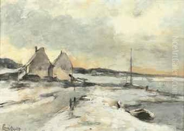 Lake View In Winter - view 1