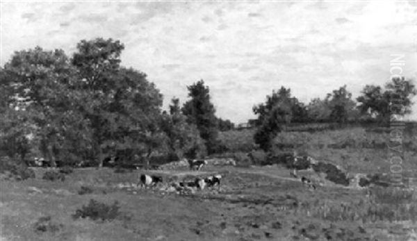 Landschaft Mit Weidenden Kuhen - view 1