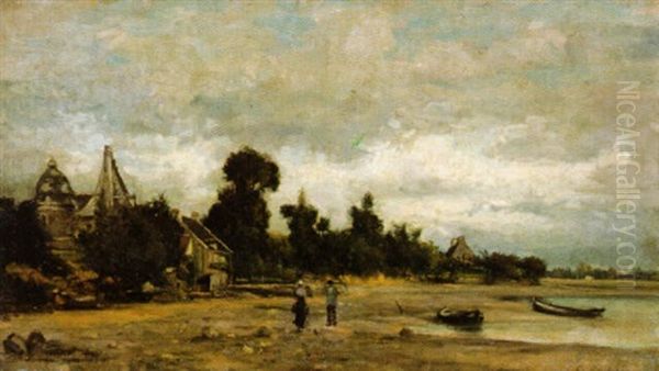 Fischer Am Ufer Der Oise - view 1