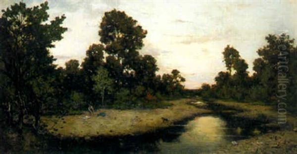 Le Repos Du Chasseur Au Bord De La Riviere - view 1