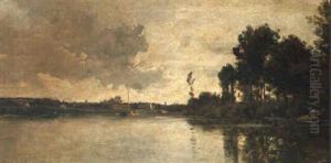 Paysage Fluvial by Karl Pierre Daubigny