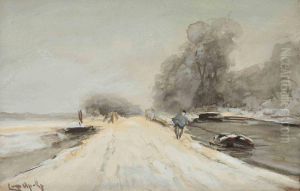 On A Snowy Track by Louis Apol