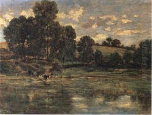 Landschaft Mit Gewasser by Karl Pierre Daubigny
