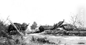 Ferme Dans La Campagne by Karl Pierre Daubigny