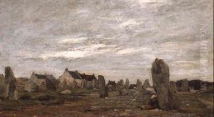 Jeune Garcon Assoupi A L'ombre Des Menhirs Jeune Garcon Assoupi A L'ombre Des Menhirs