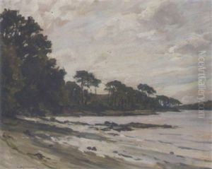 On The Wooded Shore by Andre Eugene Dauchez