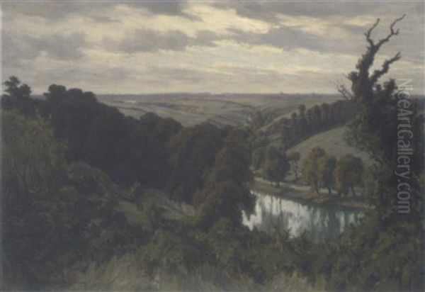 A River Winding Through Wooded Pasture - view 1