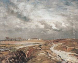 Chemin Sur La Dune En Bretagne by Andre Eugene Dauchez