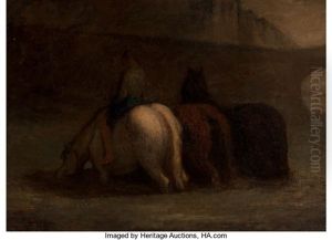 L'abreuvoir by Honore Daumier
