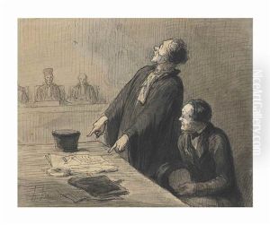 'le Procureur De La Defense' by Honore Daumier