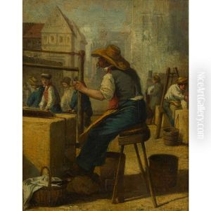 Scene De Marche by Honore Daumier