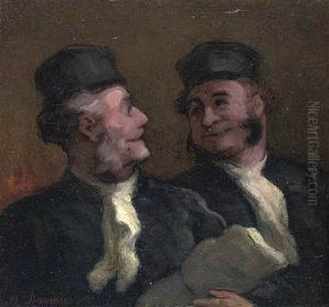 Les Avocats (les Deux Confreres) by Honore Daumier