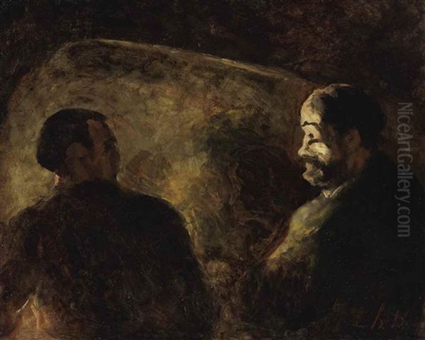 Devant L'atre: Deux Hommes En Conversation - view 1