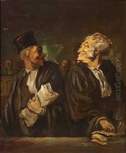 Fra Et Retslokale by Honore Daumier