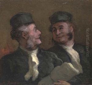Les Avocats (deux Avocats - Les Deux Confreres) by Honore Daumier