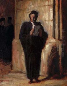 L'avocat Lisant (dans La Salle Des Pas-perdus - La Lecture Du Placet) by Honore Daumier