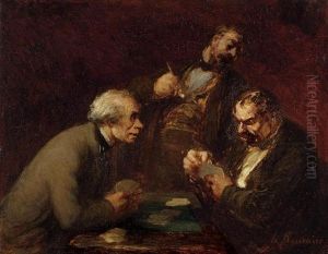 Joueurs De Cartes by Honore Daumier