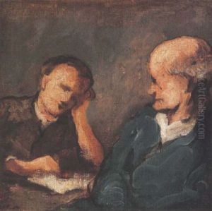 La Lecture by Honore Daumier