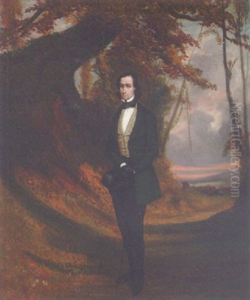 Portrait Of A Young Man In A Wooded Landscape - view 1