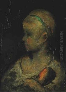 Enfant Avec Une Poupee by Honore Daumier