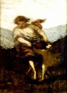 Femme Et Enfant by Honore Daumier