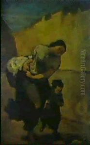 Le Fardeau (la Blanchisseuse) by Honore Daumier