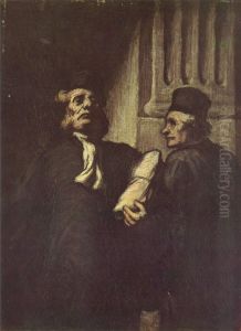 Deux Avocats by Honore Daumier