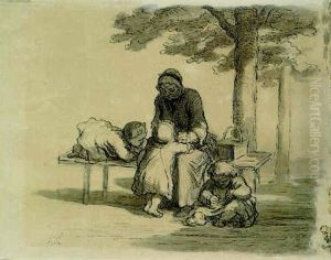 Une Grand' Maman by Honore Daumier