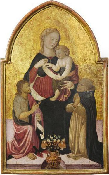 Madonna Col Bambino Tra San Giovanni Battista E San Domenico - view 1