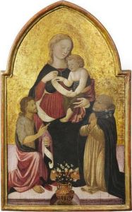 Madonna Col Bambino Tra San Giovanni Battista E San Domenico by Apollonio di Giovanni