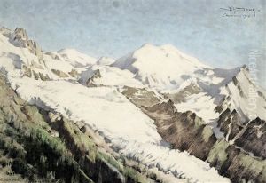 Berglandschaften Bei Chamonix by Charles Daux