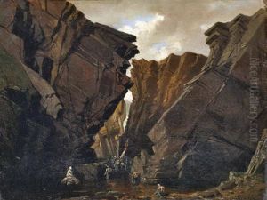 Le Passage Des Portes De Fer (biban), Troisieme Muraille by Adrien Dauzats