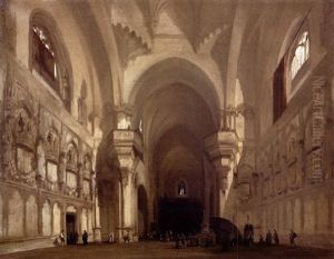 Interieur De L'eglise Saint-jean-des-rois-de-tolede by Adrien Dauzats