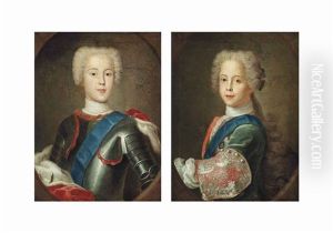 Portrait Of Prince Charles Edward Stuart (1720-1788)... (+ Portrait Of Prince Henry Benedict Stuart, Later Cardinal York (1725-1807), Half-length; Pair)