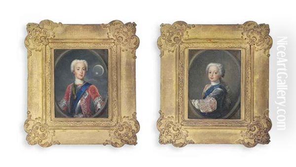 Prince Charles Edward Stuart (1720-1788), Known As Bonnie Prince Charlie Or The Young Pretender; Henry Benedict Stuart, Cardinal York (1725-1807) (pair) - view 1
