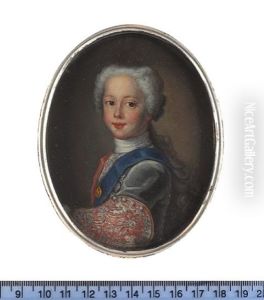 Henry Benedict Stuart As A Young Boy, Wearing Grey Coat With Pink Lining And Large Embroidered Cuffs, Blue Sash And Breast Star Of The Order Of The Thistle