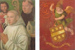 Saints John The Baptist And Benedict With A Monastic Donor by Gerard David