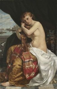 Venitienne A Sa Toilette by Jacques Louis Jules David