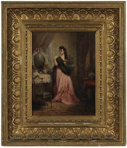 Woman At A Dressing Mirror by Jacques Louis Jules David