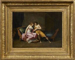 La Seduction Et Le Remords (pair) by Jacques-Louis David