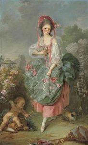 Portrait Of Mademoiselle Guimard As Terpsichore by Jacques-Louis David