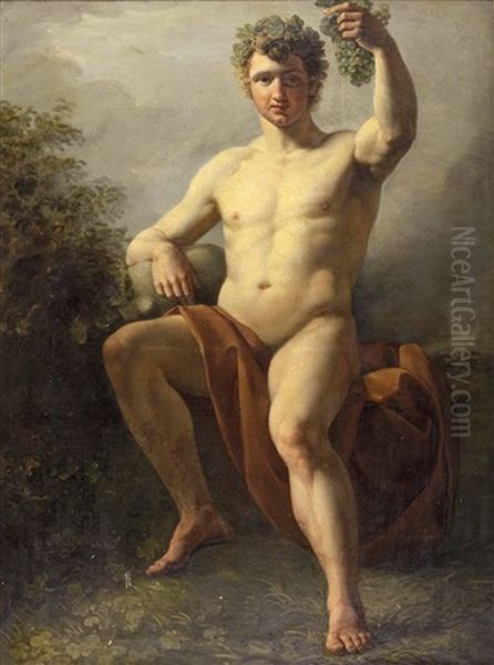 Sitzender Bacchant Oder Bacchus In Landschaft (or Circle Of Christian Gottlieb Schick) - view 1