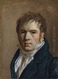 Portrait Of A Gentleman In A Blue Coat And White Cravat by Jacques-Louis David