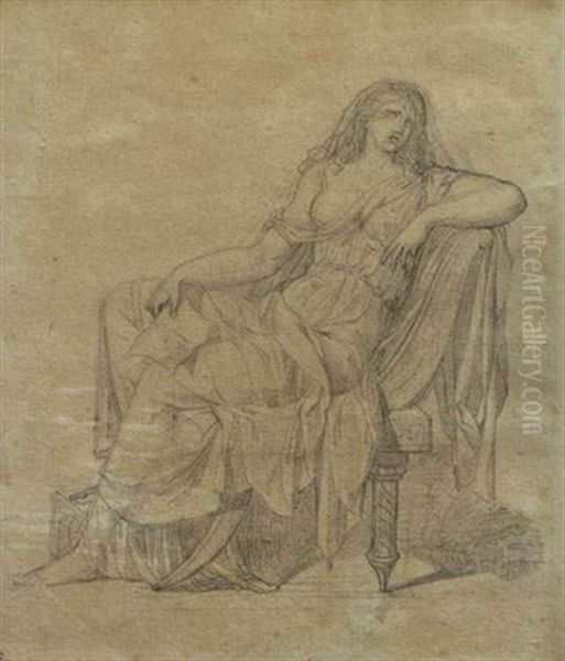 Etude De Femme Assise Lisant Une Lettre (+ Another, Verso) - view 1