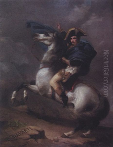 Napoleon (the First Consul) Crossing The Alps Via The Great Saint Bernard Pass - view 1