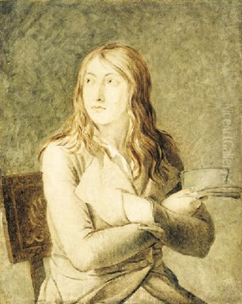 Portrait Of A Young Man, Seated, Holding A Book - view 1