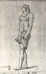 Figure D'egyptien D'apres Une Sculpture Du Capitole by Jacques-Louis David