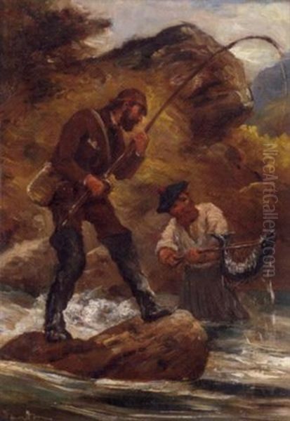 Netting A Salmon - view 1
